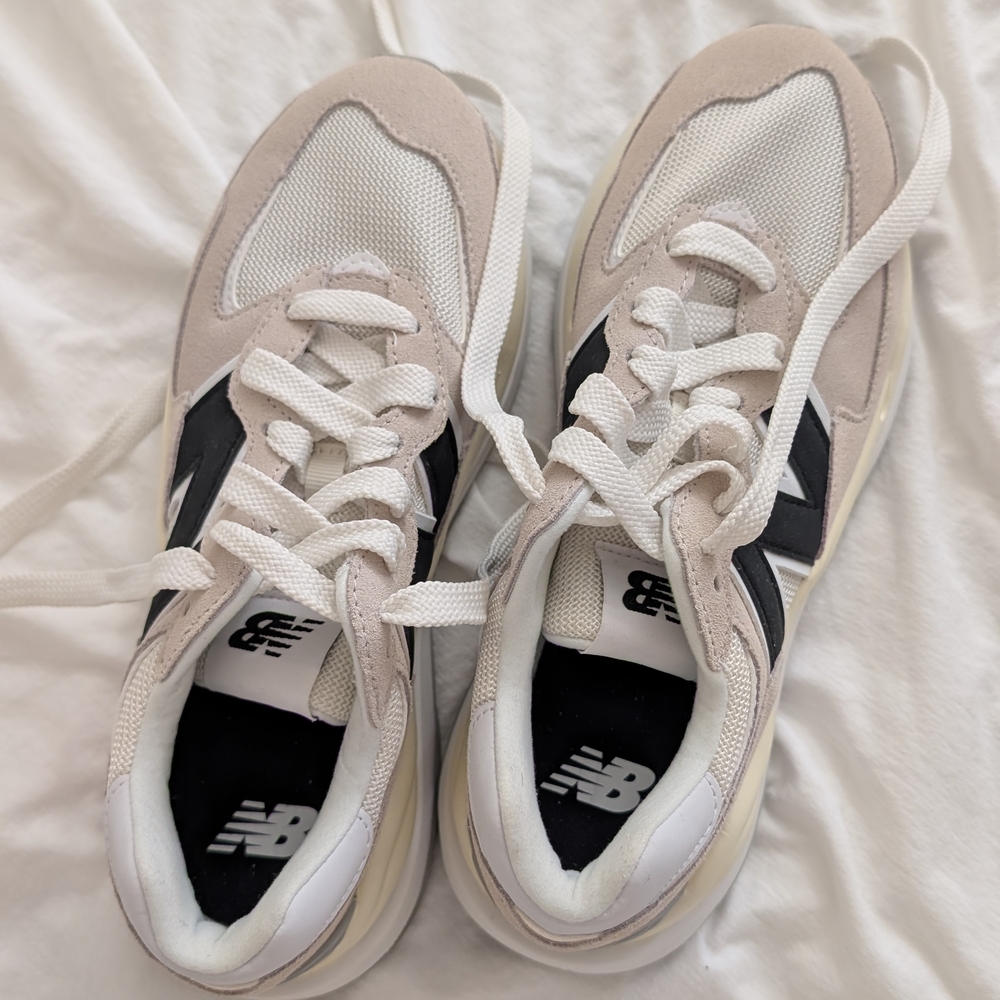 New Balance® Suede 57/40 Sneakers / 6H MENS / 8 WOMENS / SEA SALT/BLACK FUTURES